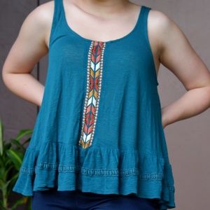 TEAL SUMMER TANK TOP